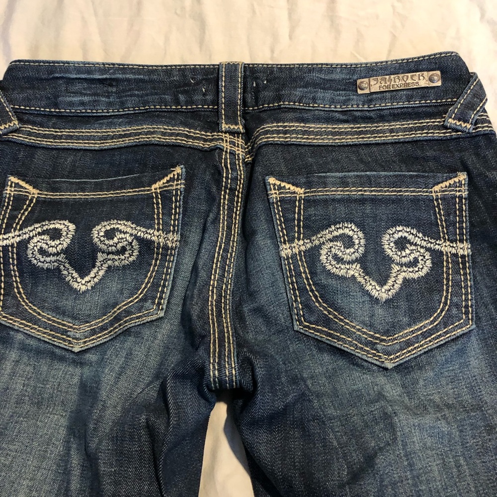 Express Barely Boot Jeans Size 4 - image 5